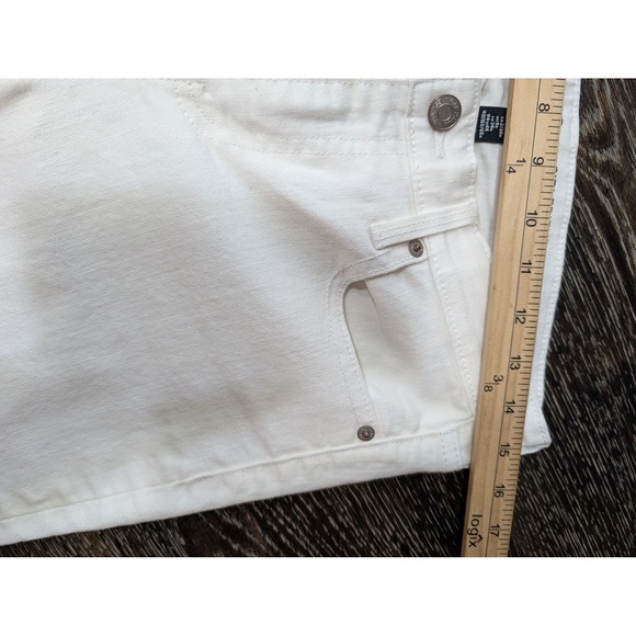 Gap Jeans Womens 10 White Boyfriend Mid Rise Light Wash Denim 27 Inseam - Picture 4 of 6